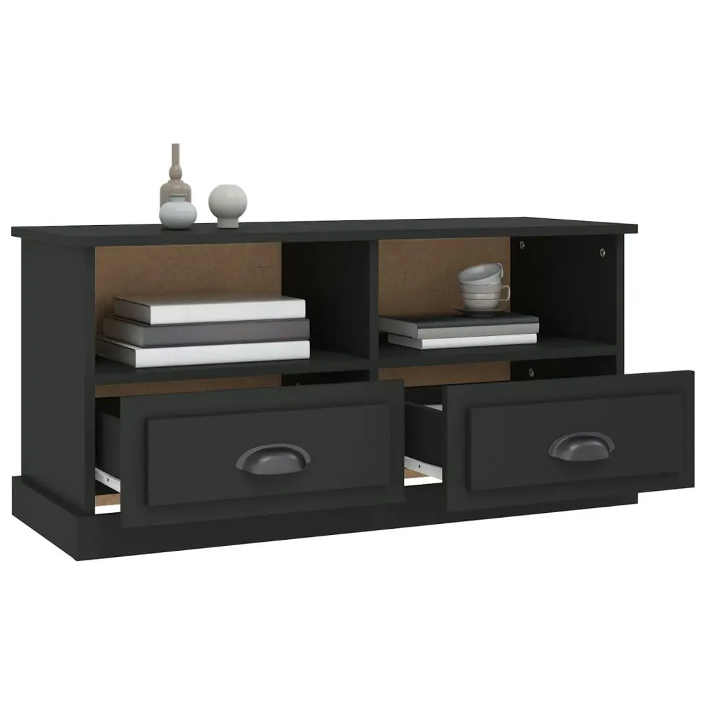 TV Cabinet Black 93x35.5x45 cm Engineered Wood 816465