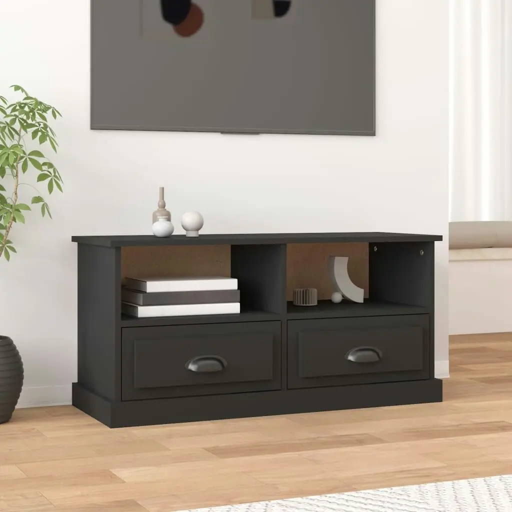 TV Cabinet Black 93x35.5x45 cm Engineered Wood 816465