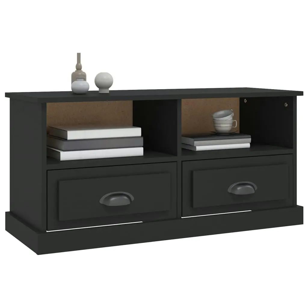 TV Cabinet Black 93x35.5x45 cm Engineered Wood 816465