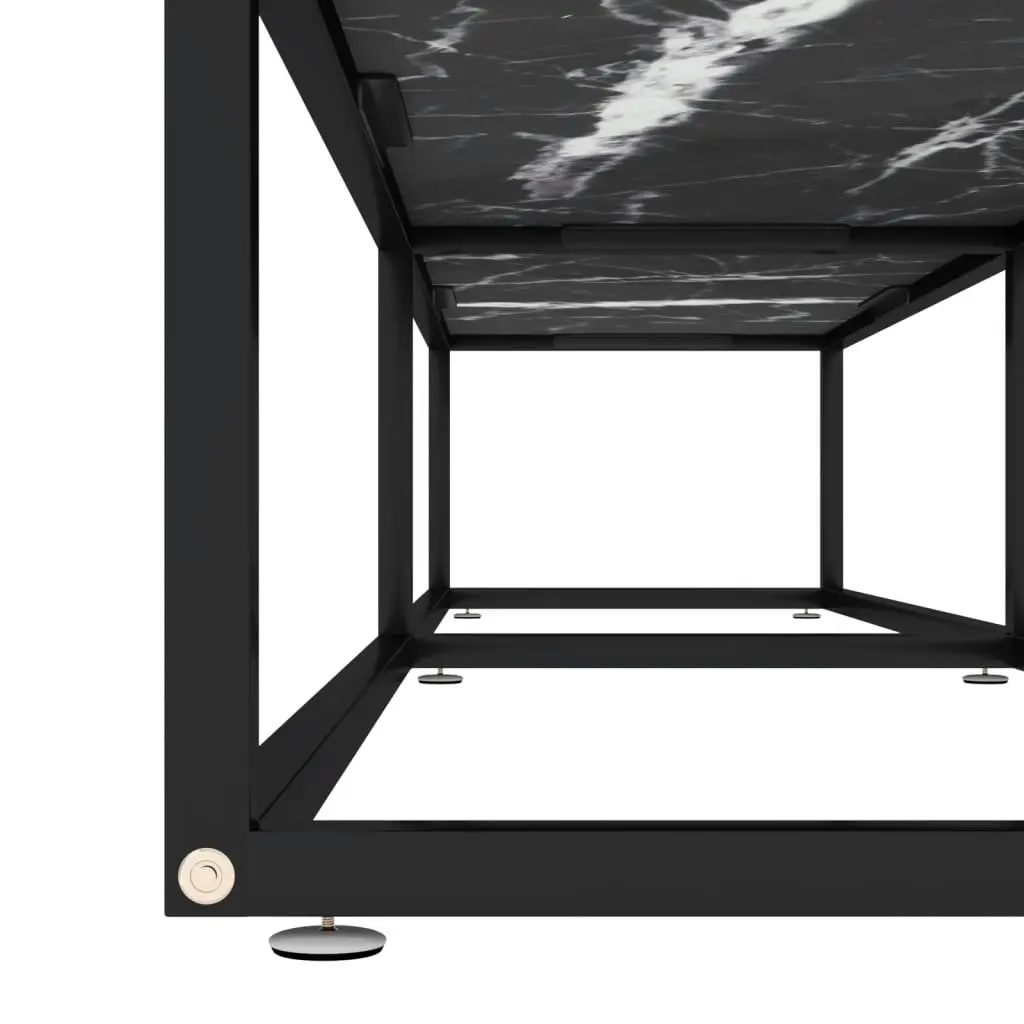 TV Cabinet Black Marble 180x40x40.5 cm Tempered Glass 331725