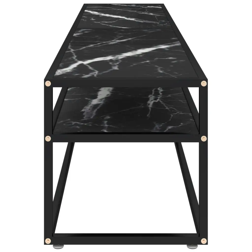 TV Cabinet Black Marble 180x40x40.5 cm Tempered Glass 331725