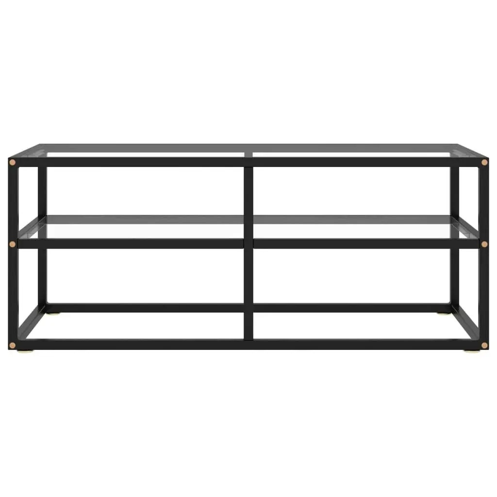 TV Cabinet Black with Tempered Glass 100x40x40 cm 322855