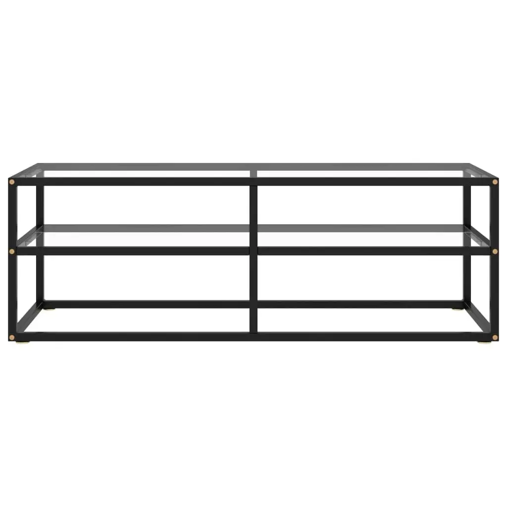 TV Cabinet Black with Tempered Glass 120x40x40 cm 322859