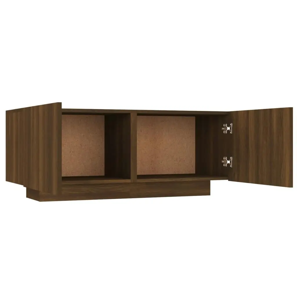 TV Cabinet Brown Oak 100x35x40 cm Engineered Wood 815719