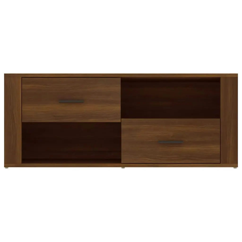 TV Cabinet Brown Oak 100x35x40 cm Engineered Wood 823106