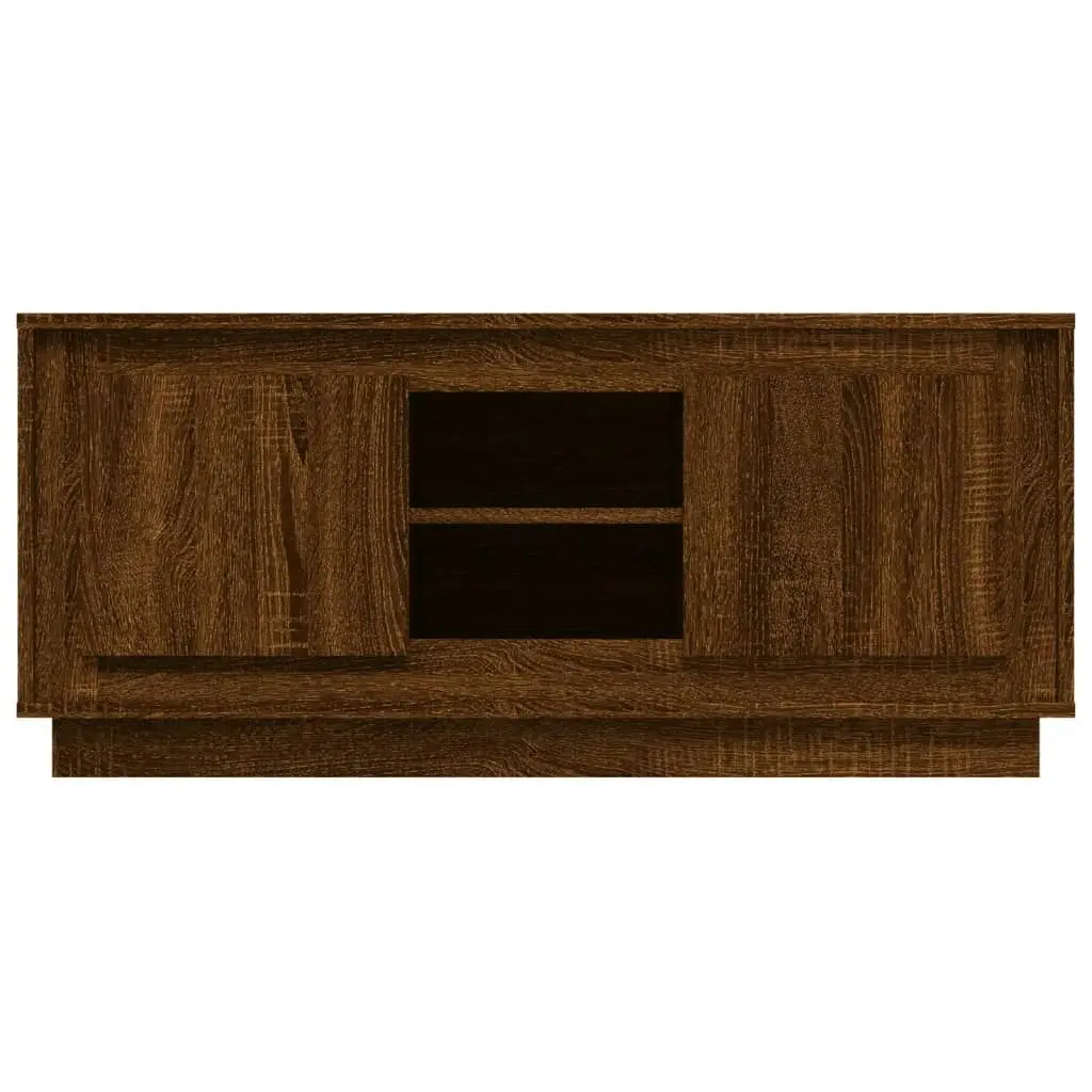 TV Cabinet Brown Oak 102x35x45 cm Engineered Wood 819867