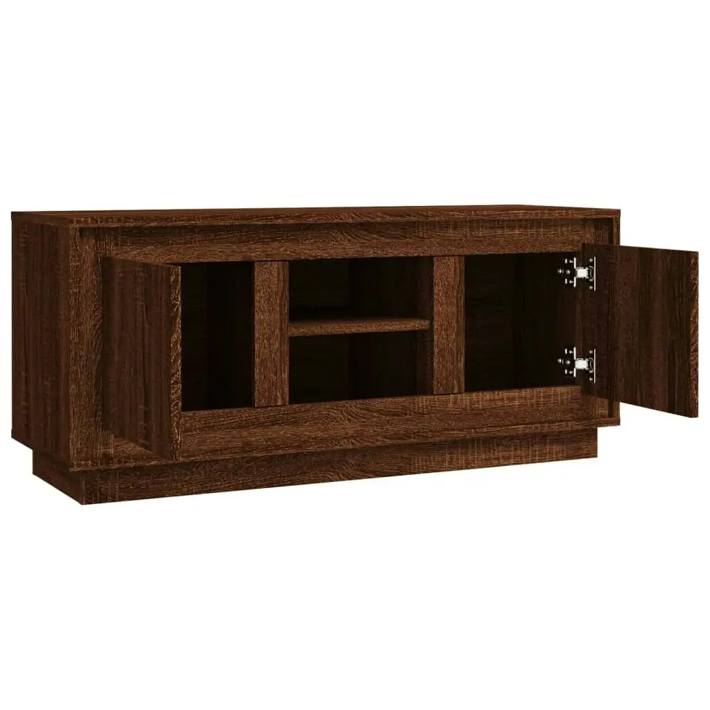 TV Cabinet Brown Oak 102x35x45 cm Engineered Wood 819867