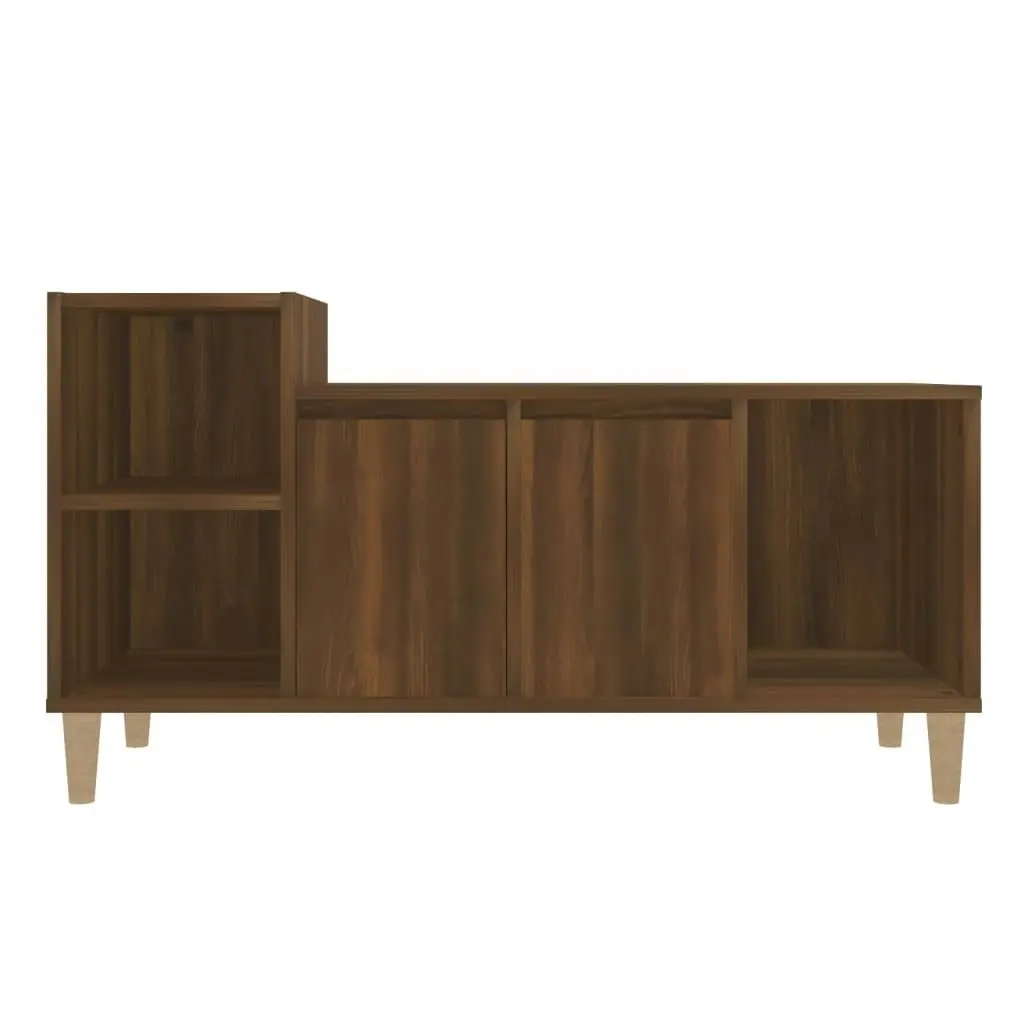 TV Cabinet Brown Oak 100x35x55 cm Engineered Wood 821179