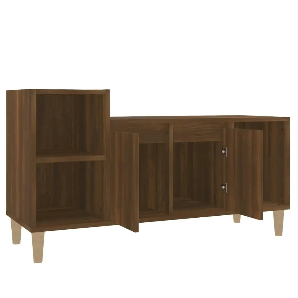 TV Cabinet Brown Oak 100x35x55 cm Engineered Wood 821179