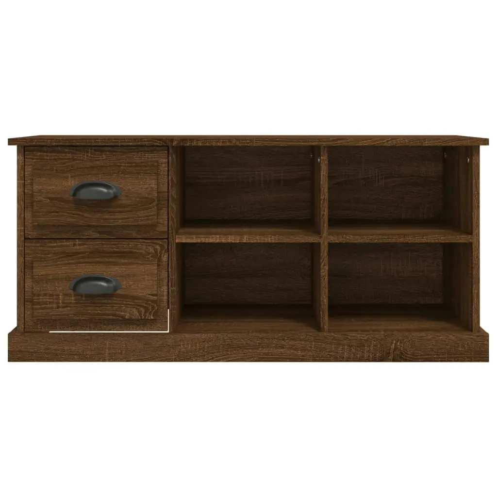 TV Cabinet Brown Oak 102x35.5x47.5 cm Engineered Wood 816183