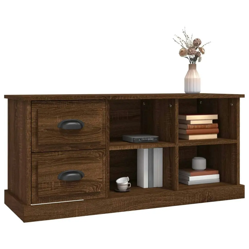 TV Cabinet Brown Oak 102x35.5x47.5 cm Engineered Wood 816183