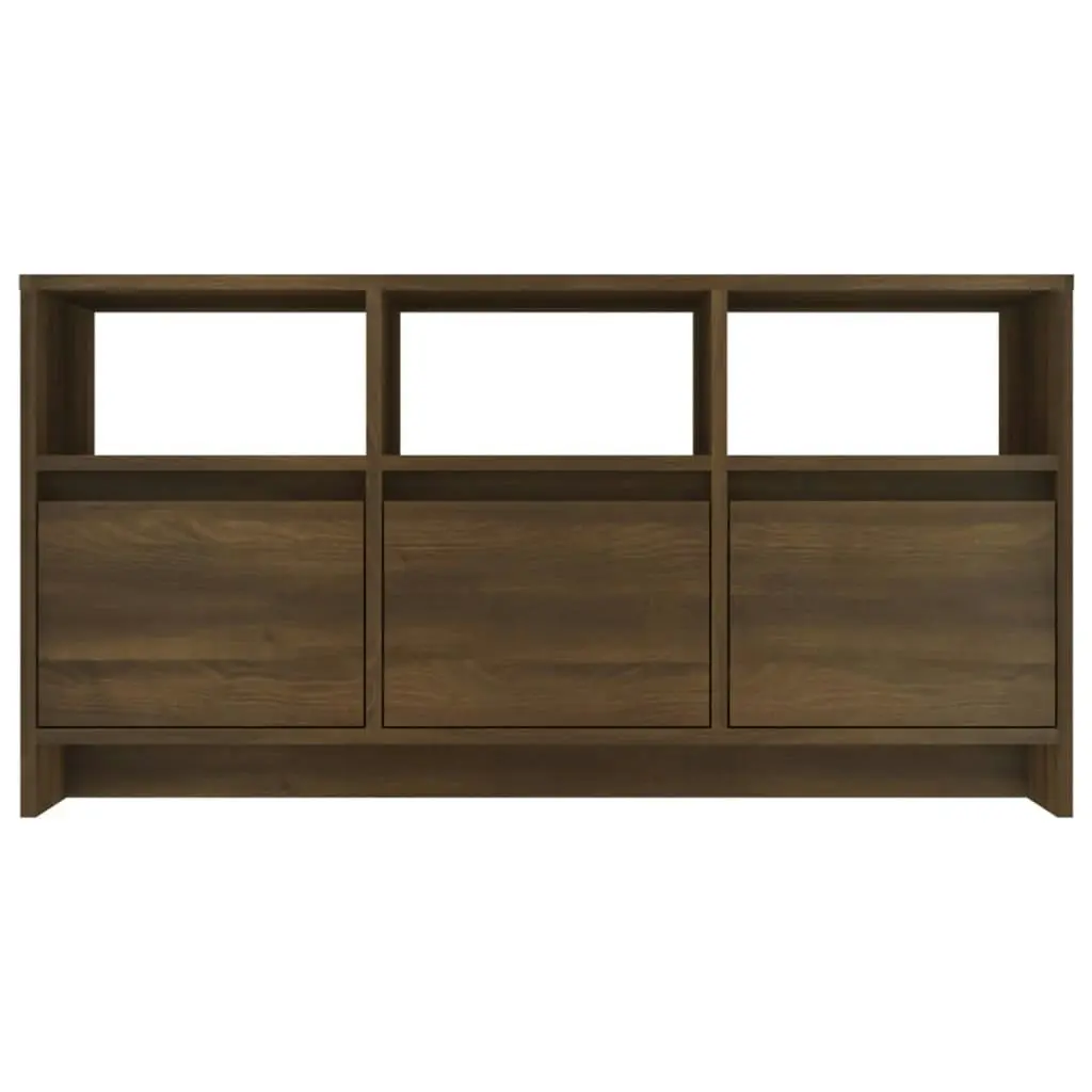 TV Cabinet Brown Oak 102x37.5x52.5 cm Engineered Wood 813025