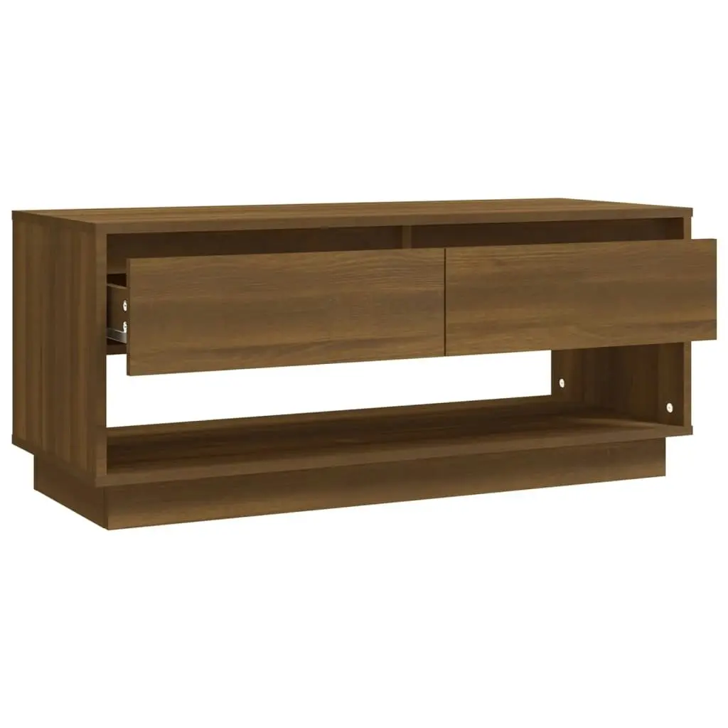 TV Cabinet Brown Oak 102x41x44 cm Engineered Wood 812974