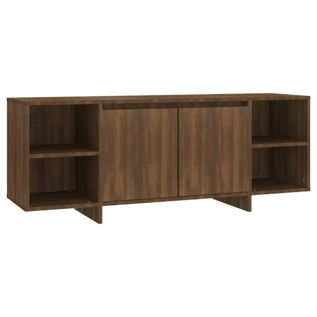 TV Cabinet Brown Oak 130x35x50 cm Engineered Wood 813055