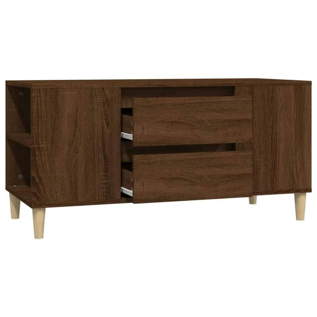 TV Cabinet Brown Oak 102x44.5x50 cm Engineered Wood 819603