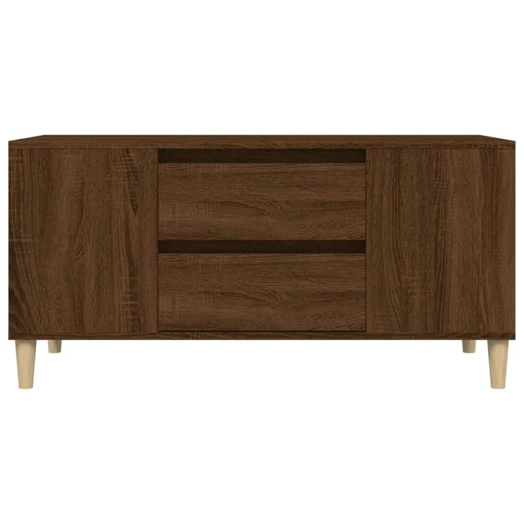 TV Cabinet Brown Oak 102x44.5x50 cm Engineered Wood 819603