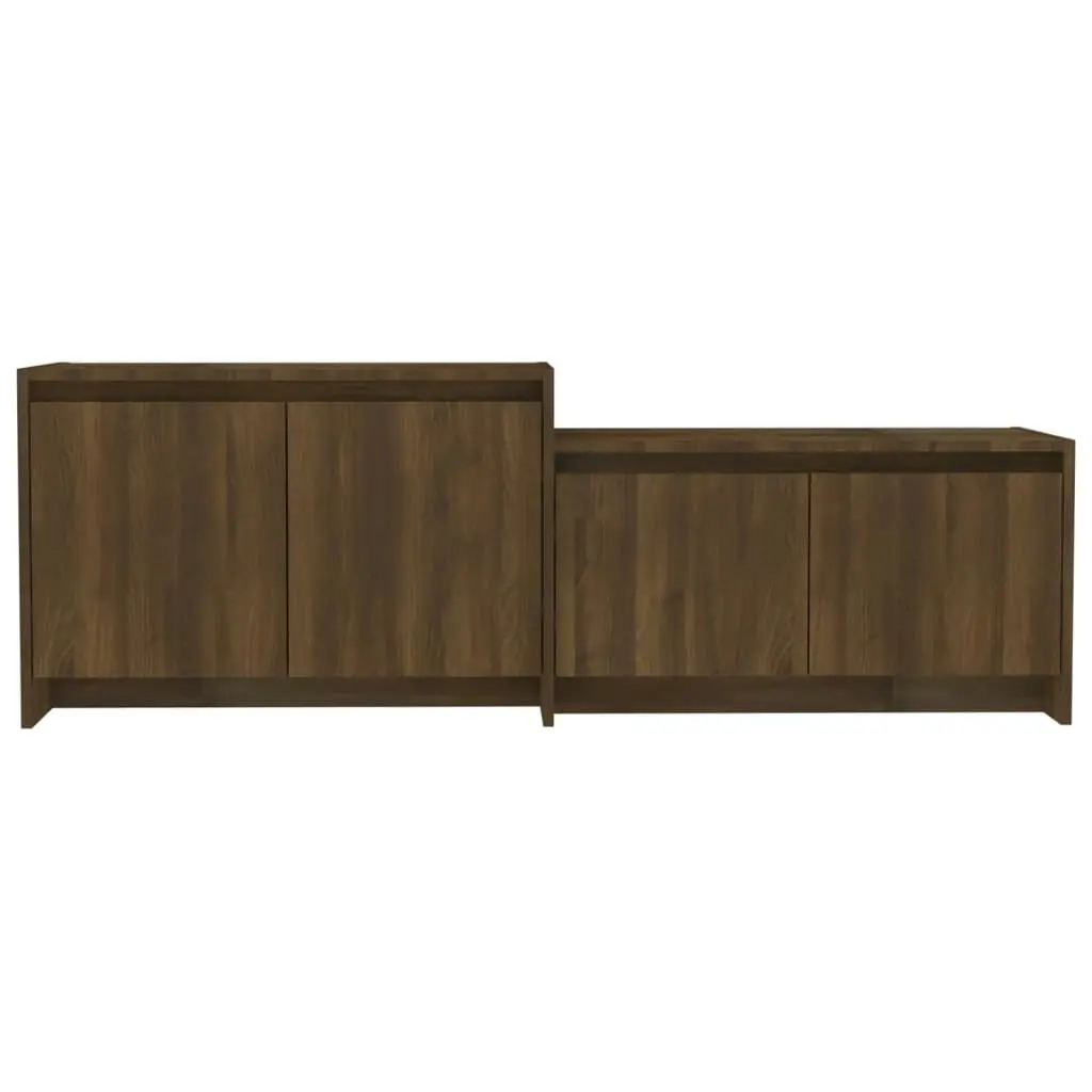 TV Cabinet Brown Oak 146.5x35x50 cm Engineered Wood 813028