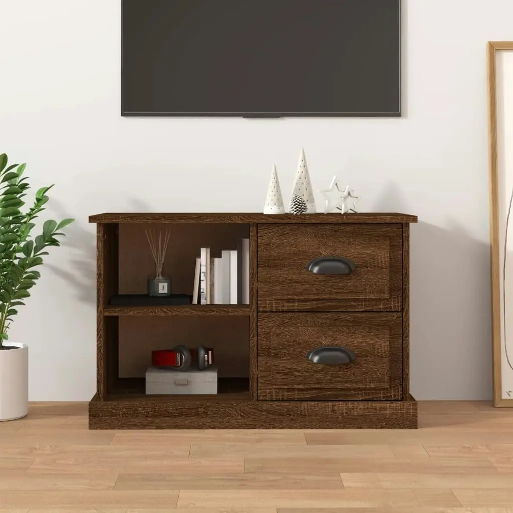 TV Cabinet Brown Oak 73x35.5x47.5 cm Engineered Wood 816175