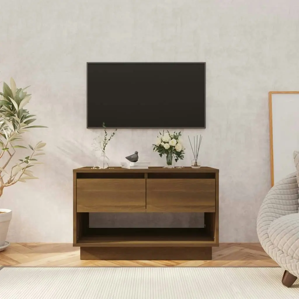 TV Cabinet Brown Oak 70x41x44 cm Engineered Wood 812977