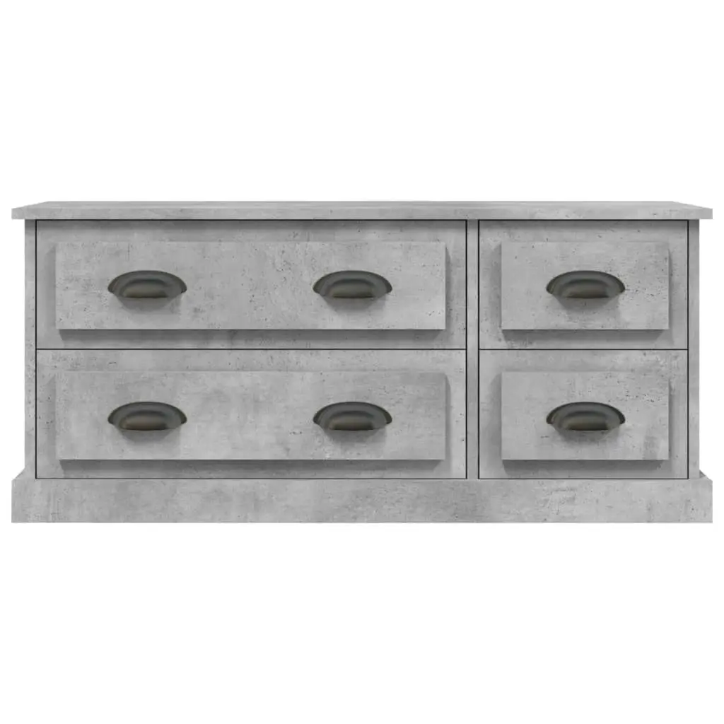 TV Cabinet Concrete Grey 100x35.5x45 cm Engineered Wood 816452