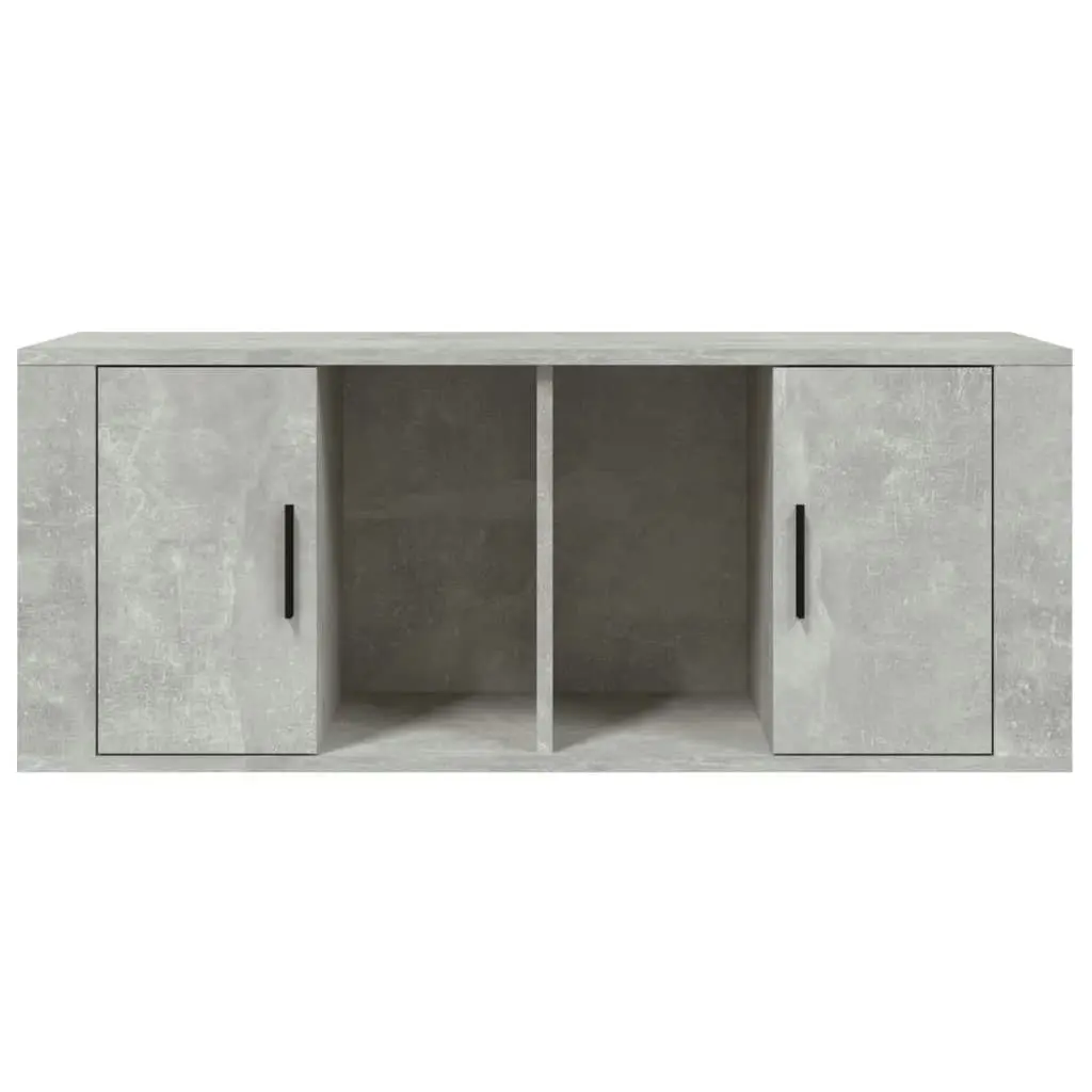 TV Cabinet Concrete Grey 100x35x40 cm Engineered Wood 816804