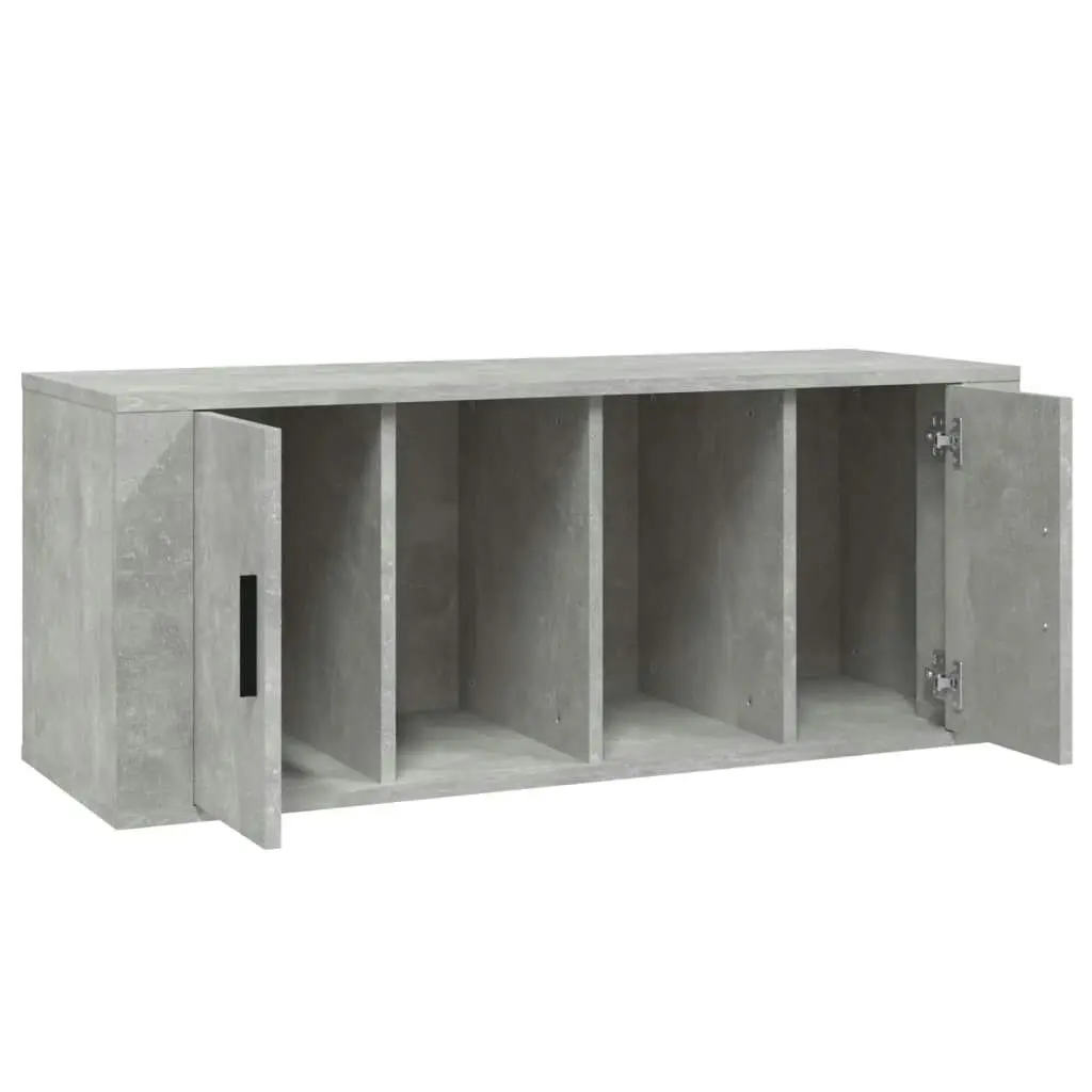 TV Cabinet Concrete Grey 100x35x40 cm Engineered Wood 816804