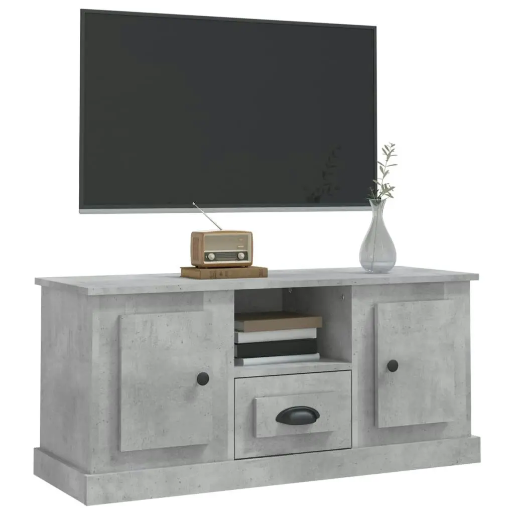 TV Cabinet Concrete Grey 100x35.5x45 cm Engineered Wood 816460