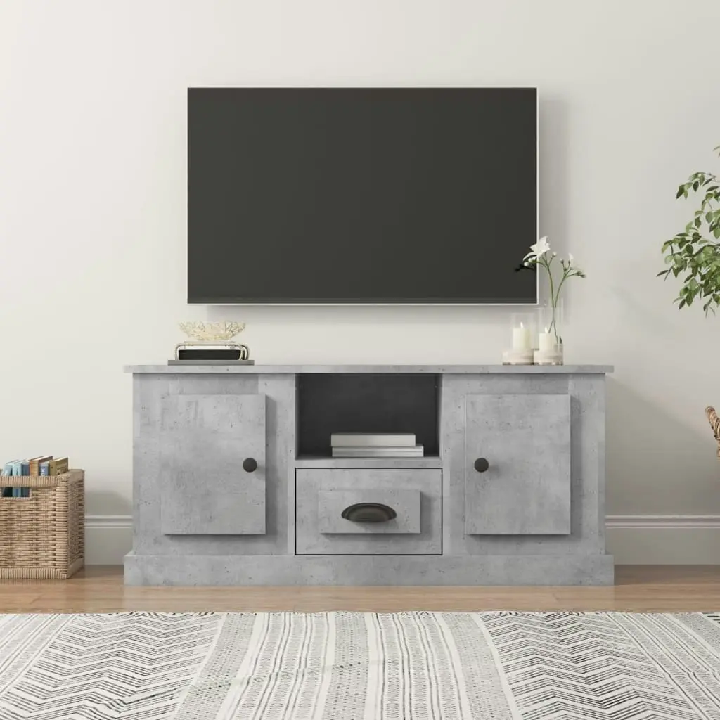 TV Cabinet Concrete Grey 100x35.5x45 cm Engineered Wood 816460