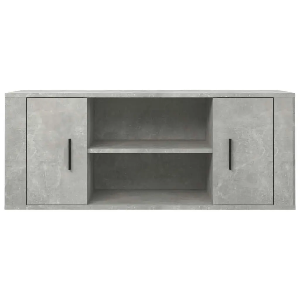 TV Cabinet Concrete Grey 100x35x40 cm Engineered Wood 823095