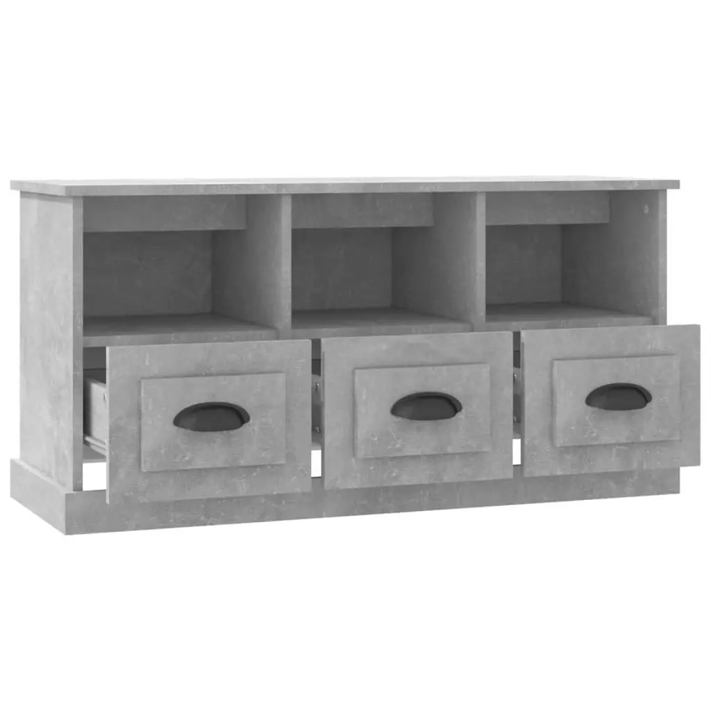 TV Cabinet Concrete Grey 100x35x50 cm Engineered Wood 816292