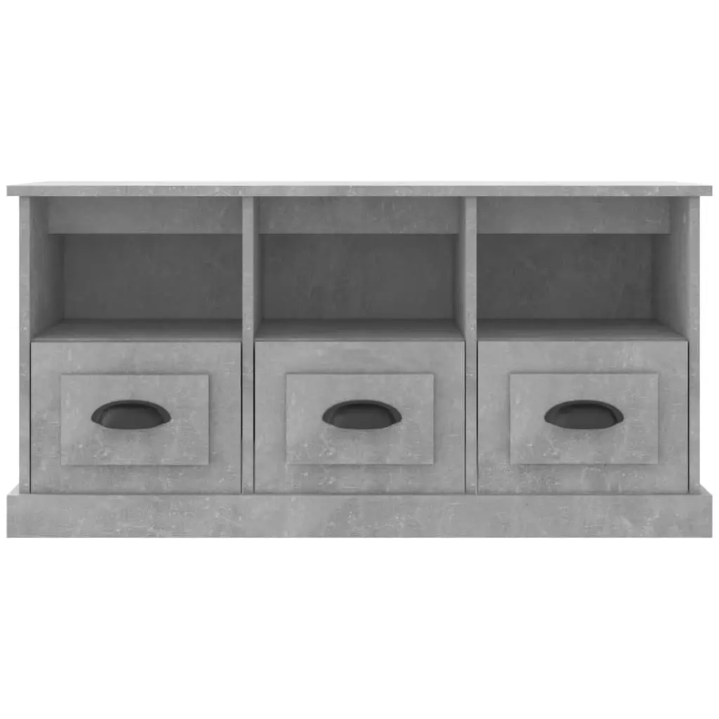 TV Cabinet Concrete Grey 100x35x50 cm Engineered Wood 816292