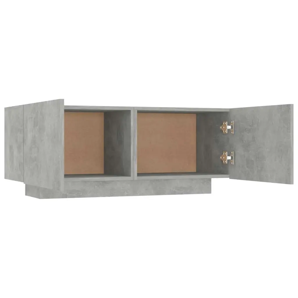 TV Cabinet Concrete Grey 100x35x40 cm Engineered Wood 804440