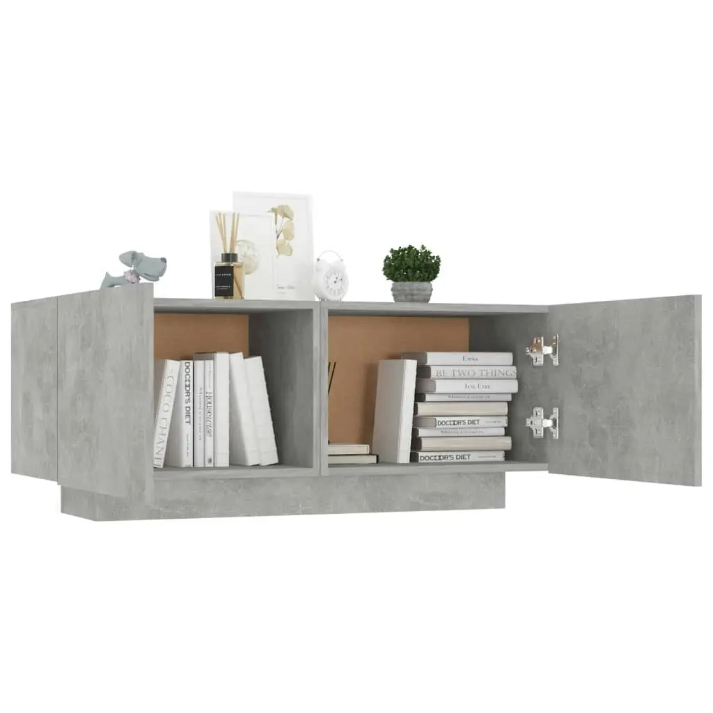 TV Cabinet Concrete Grey 100x35x40 cm Engineered Wood 804440