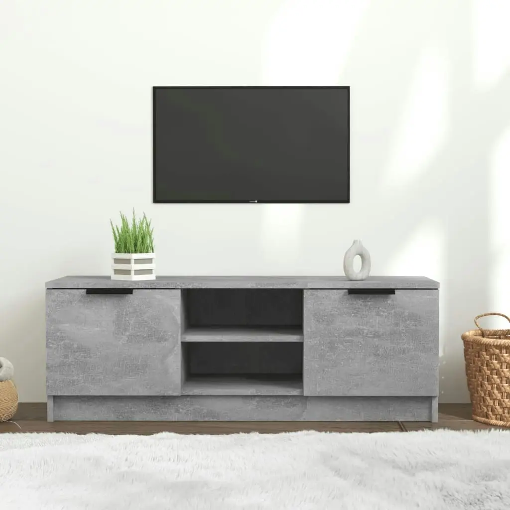 TV Cabinet Concrete Grey 102x35x36.5 cm Engineered Wood 811515