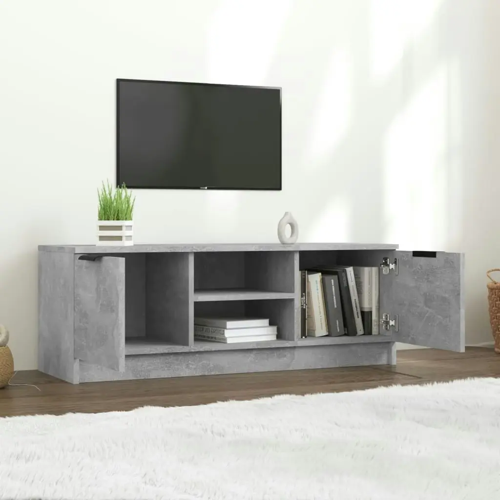 TV Cabinet Concrete Grey 102x35x36.5 cm Engineered Wood 811515