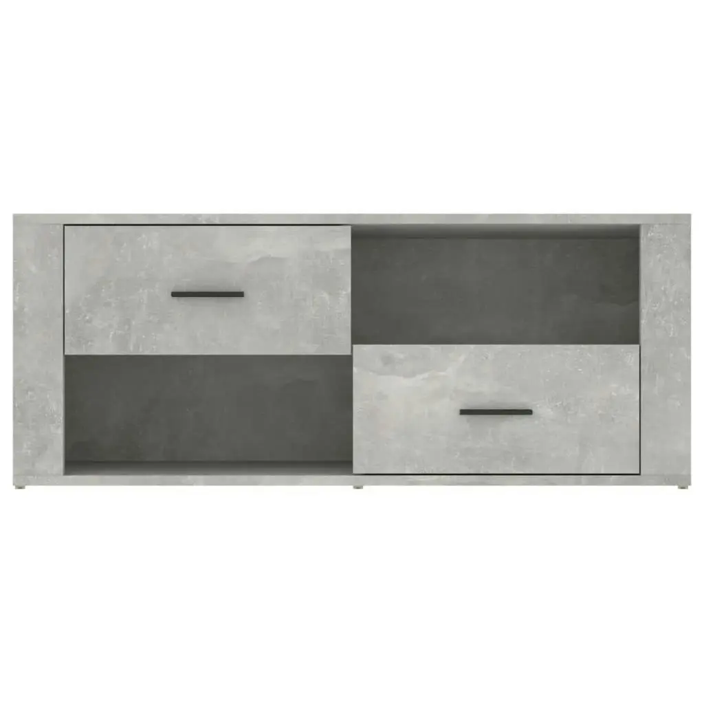 TV Cabinet Concrete Grey 100x35x40 cm Engineered Wood 823103