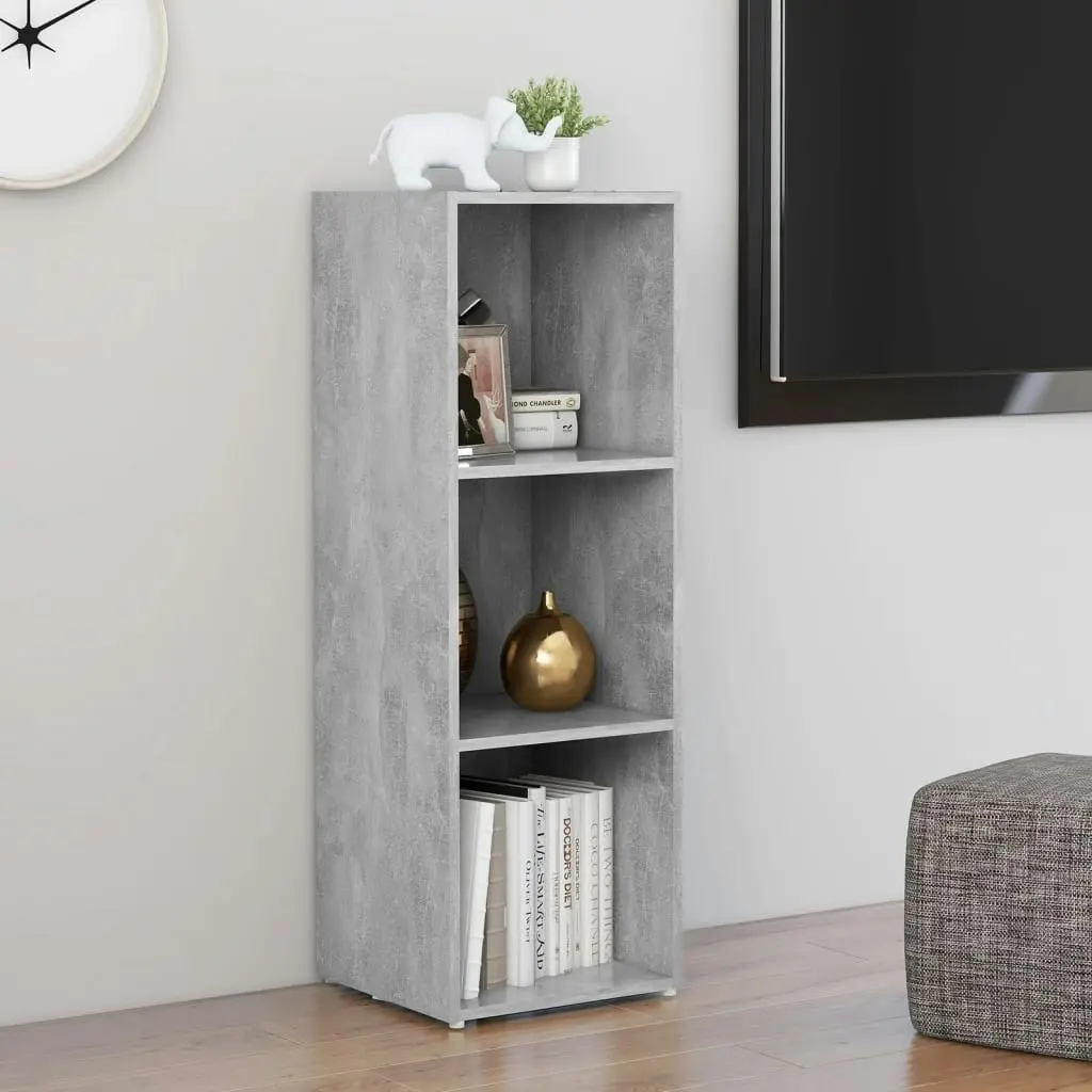 TV Cabinet Concrete Grey 107x35x37 cm Engineered Wood 805538