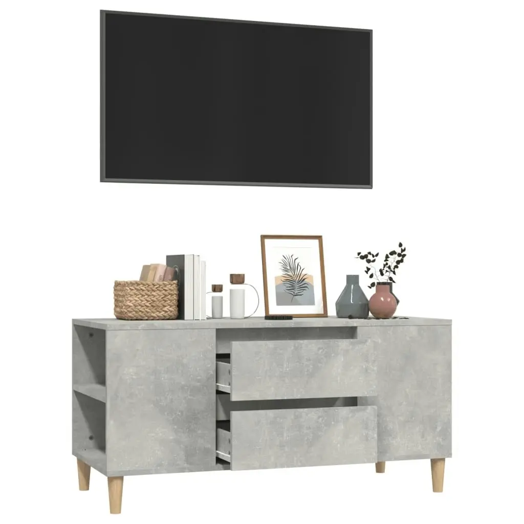 TV Cabinet Concrete Grey 102x44.5x50 cm Engineered Wood 819600