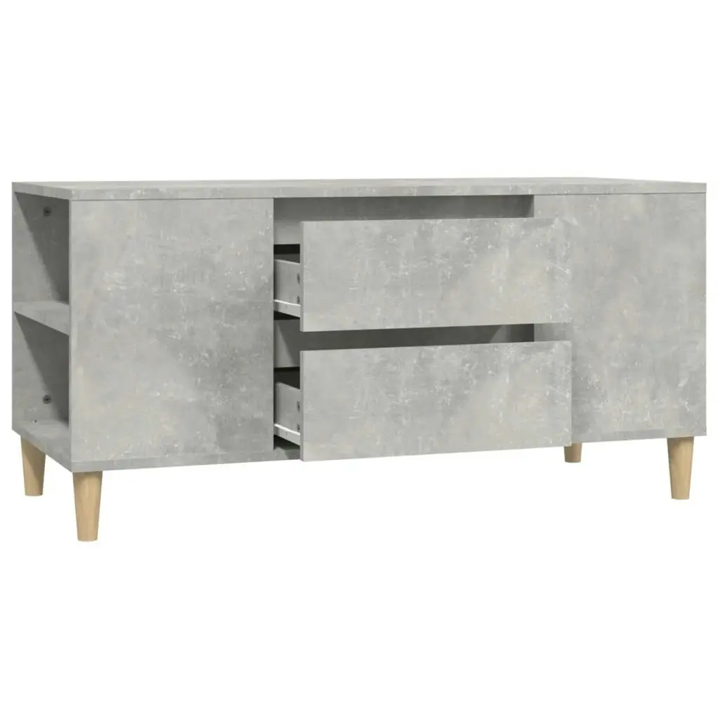 TV Cabinet Concrete Grey 102x44.5x50 cm Engineered Wood 819600