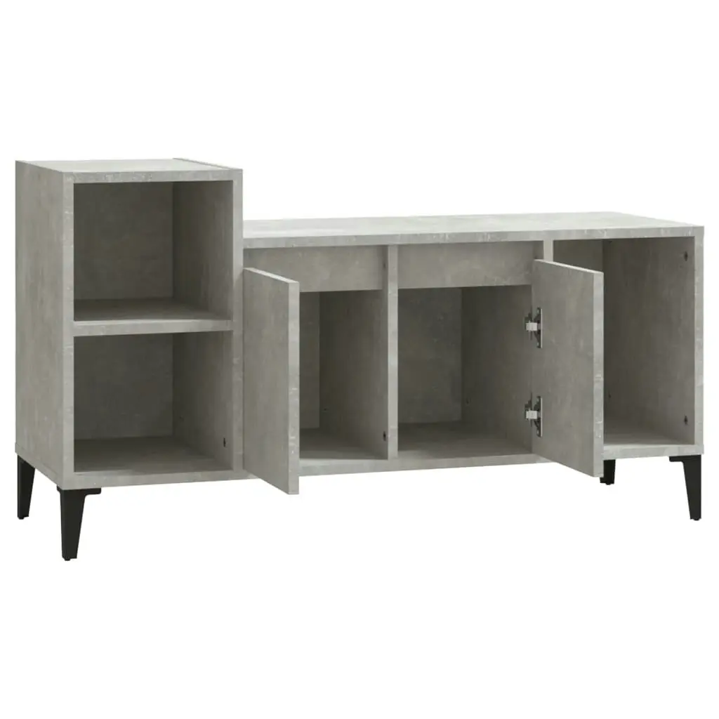 TV Cabinet Concrete Grey 100x35x55 cm Engineered Wood 821184