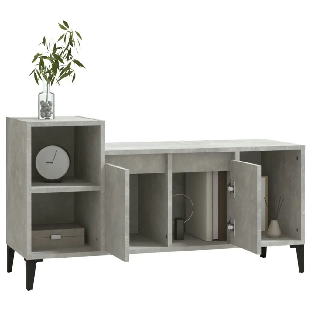 TV Cabinet Concrete Grey 100x35x55 cm Engineered Wood 821184