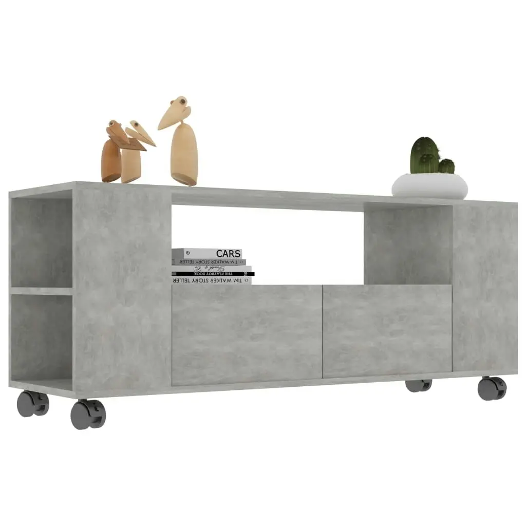 TV Cabinet Concrete Grey 120x35x48 cm Engineered Wood 801350