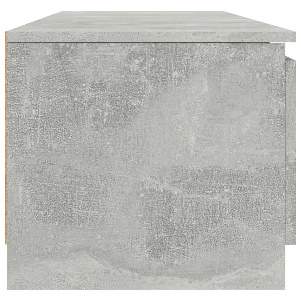 TV Cabinet Concrete Grey 140x40x35.5 cm Engineered Wood 800652