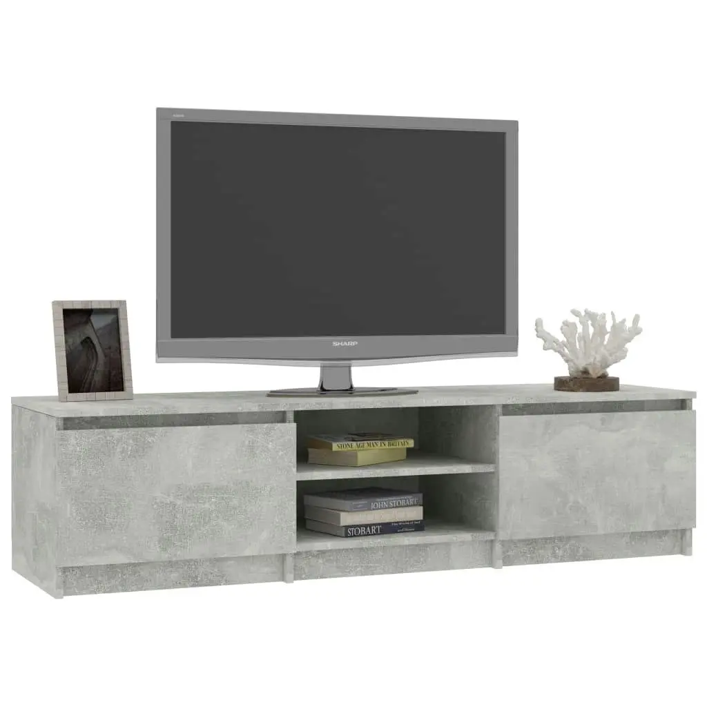 TV Cabinet Concrete Grey 140x40x35.5 cm Engineered Wood 800652