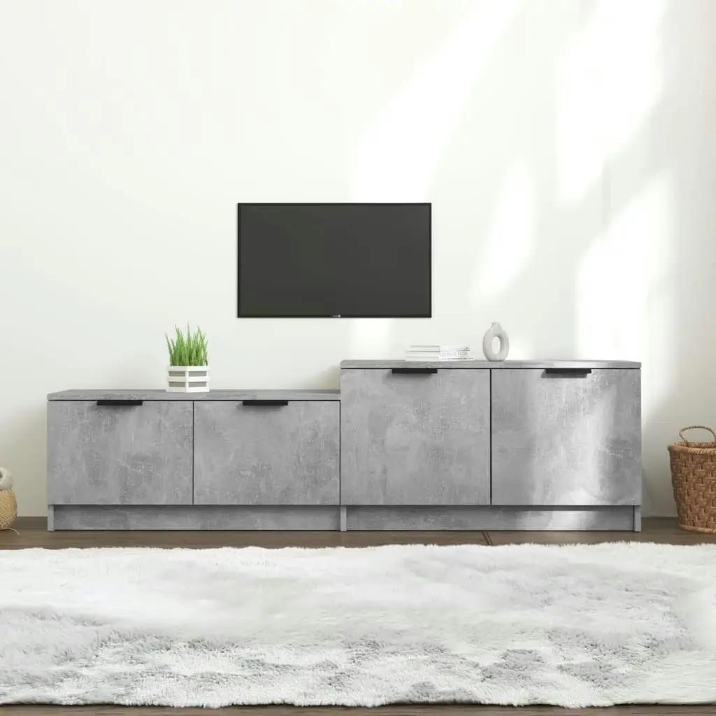 TV Cabinet Concrete Grey 158.5x36x45 cm Engineered Wood 811488