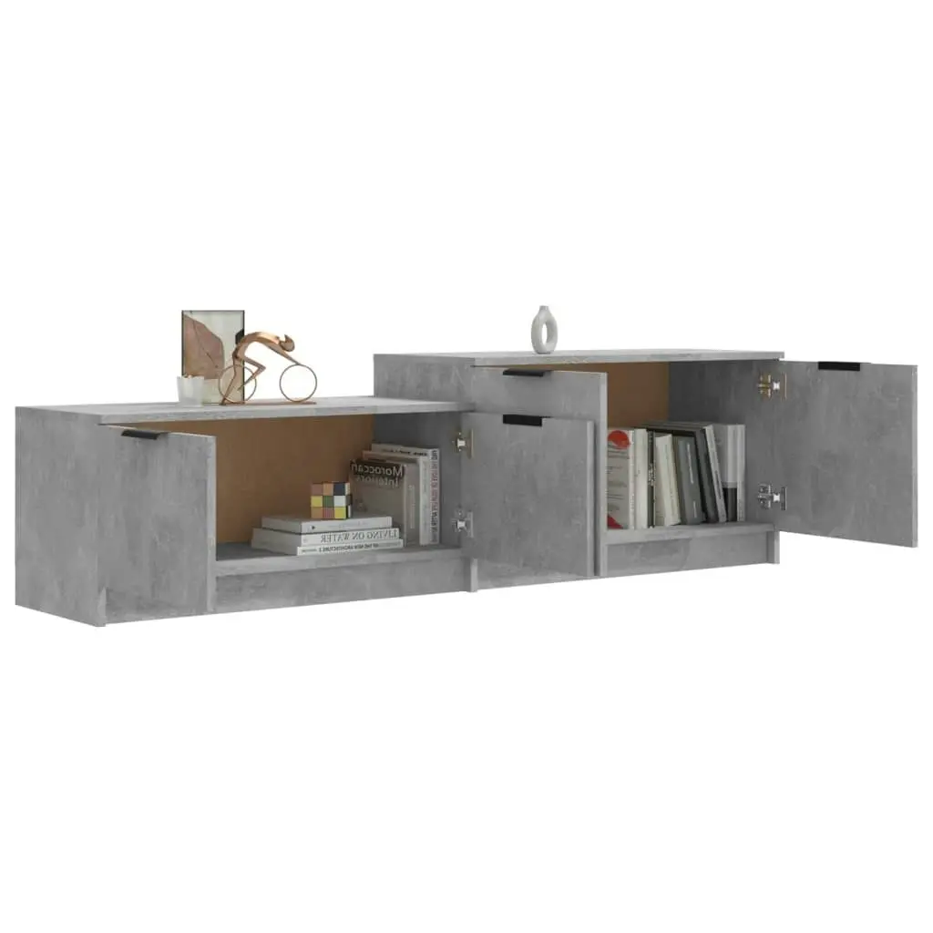 TV Cabinet Concrete Grey 158.5x36x45 cm Engineered Wood 811488