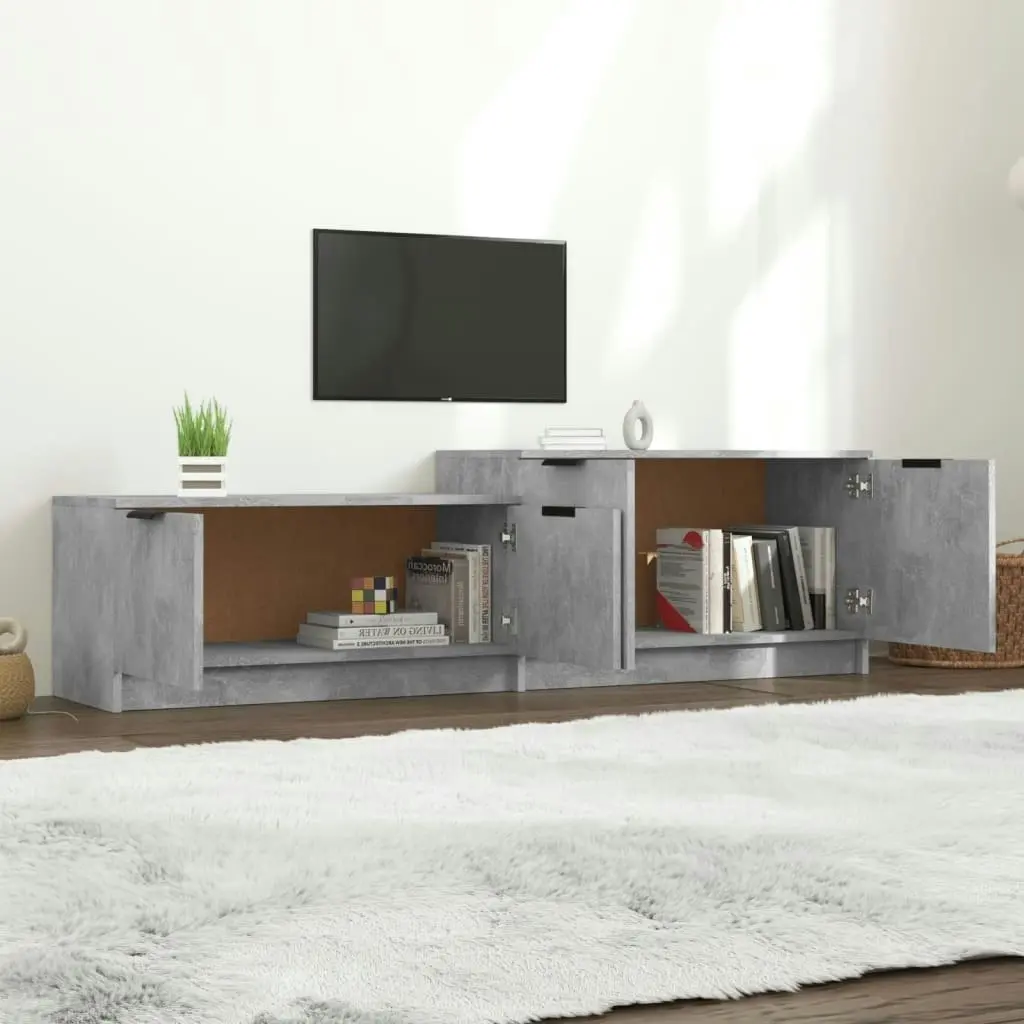 TV Cabinet Concrete Grey 158.5x36x45 cm Engineered Wood 811488