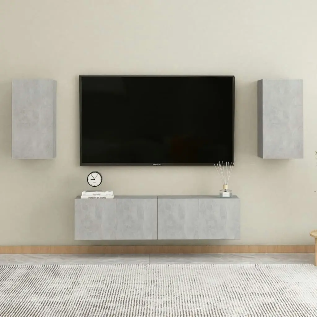 TV Cabinet Concrete Grey 30.5x30x60 cm Engineered Wood 803334