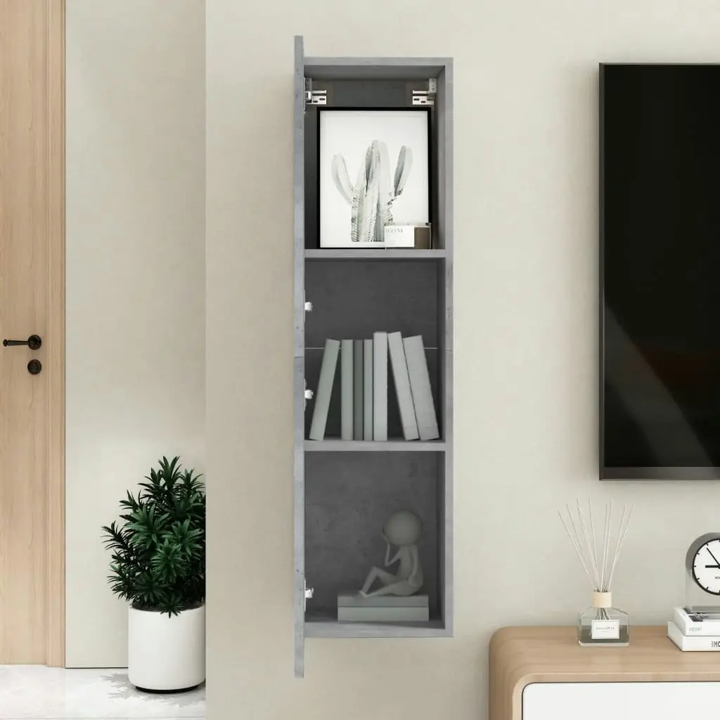 TV Cabinet Concrete Grey 30.5x30x110 cm Engineered Wood 803370