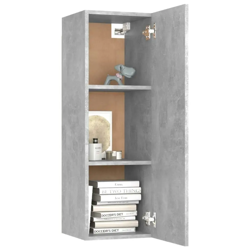 TV Cabinet Concrete Grey 30.5x30x90 cm Engineered Wood 803352